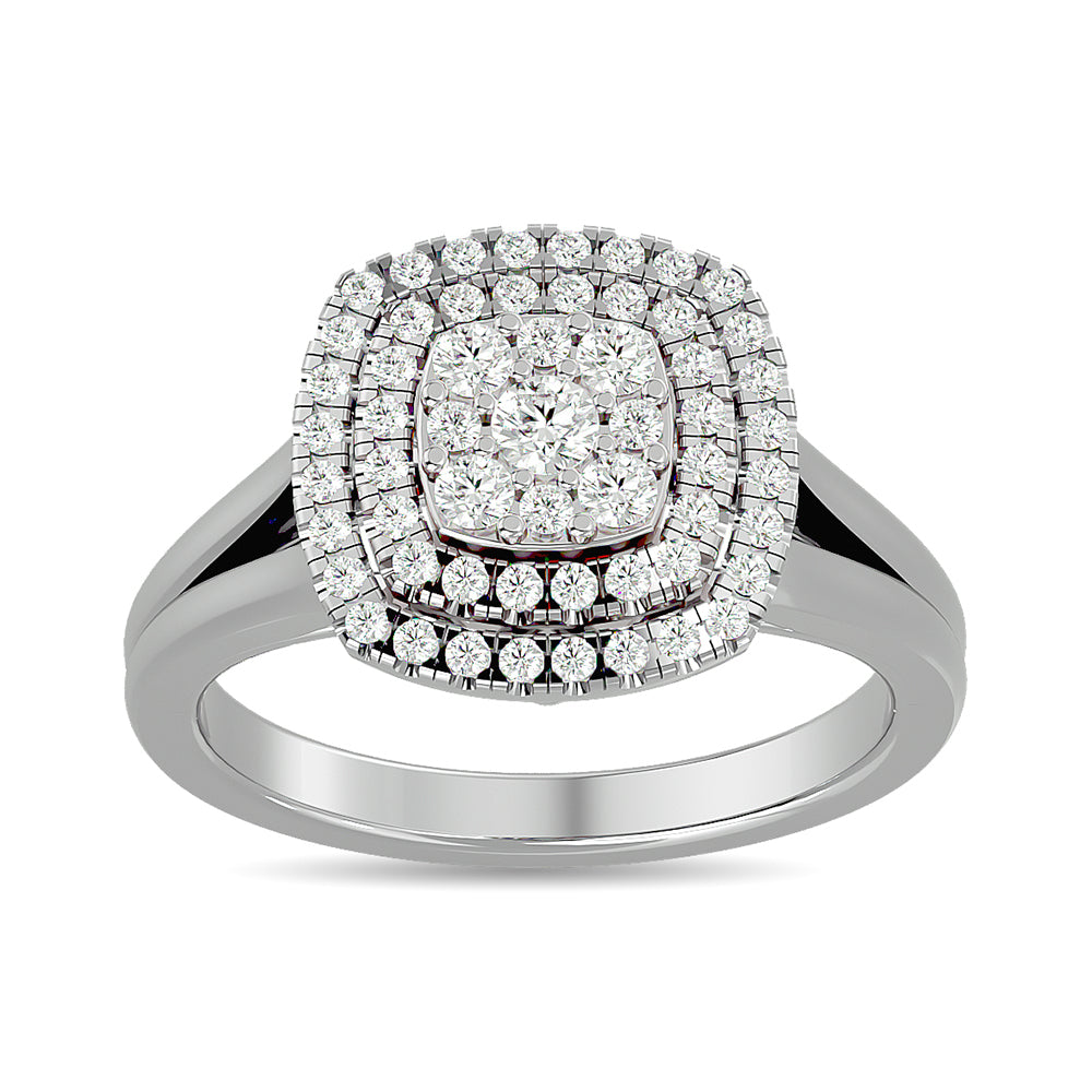 Diamond 1/2 Ct Tw Fashion Ring In 14K White Gold