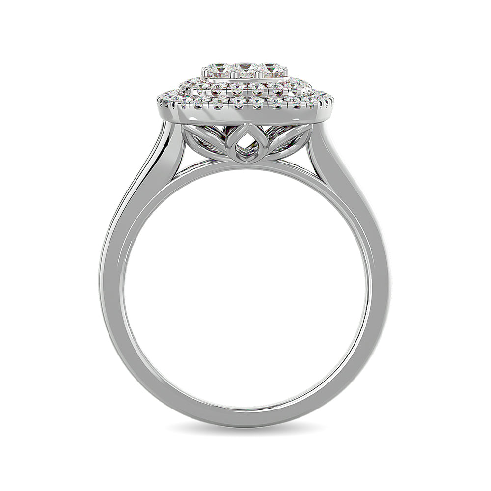 Diamond 1/2 Ct Tw Fashion Ring In 14K White Gold