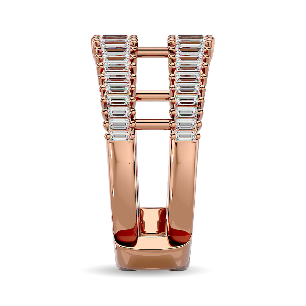 Diamond Guard Ring 5/8 ct tw in 14K Rose Gold