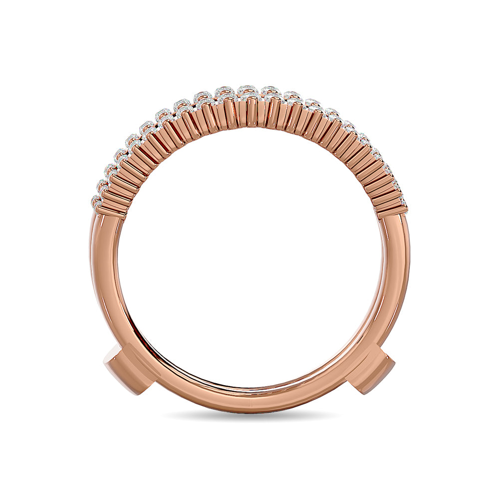 Diamond Guard Ring 5/8 ct tw in 14K Rose Gold