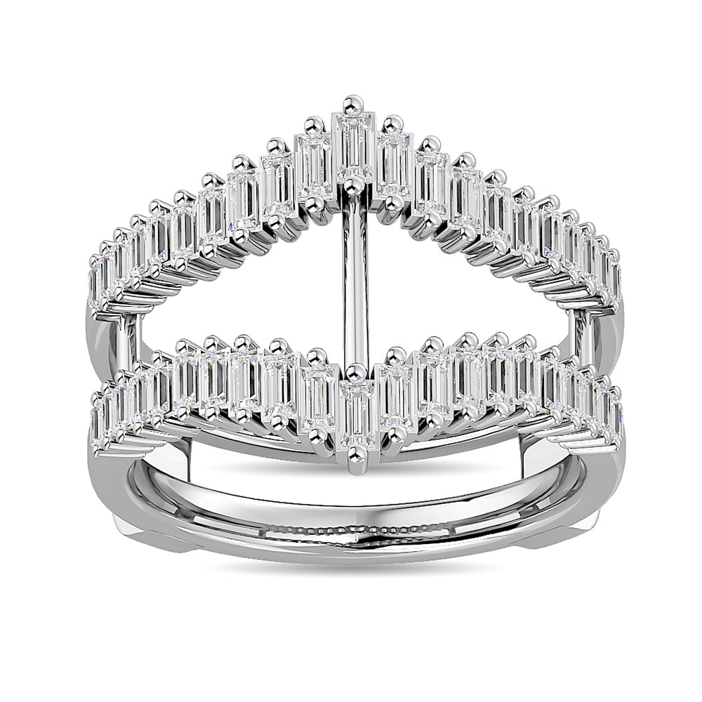 Diamond 5/8 Ct Tw Guard In 14K White Gold