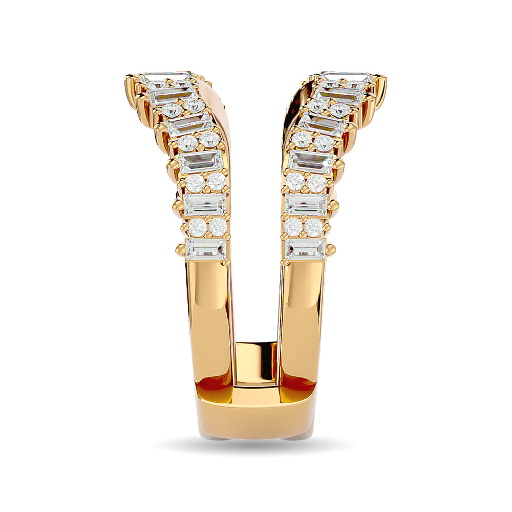 Diamond 7/8 Ct Tw Guard In 14K Yellow Gold