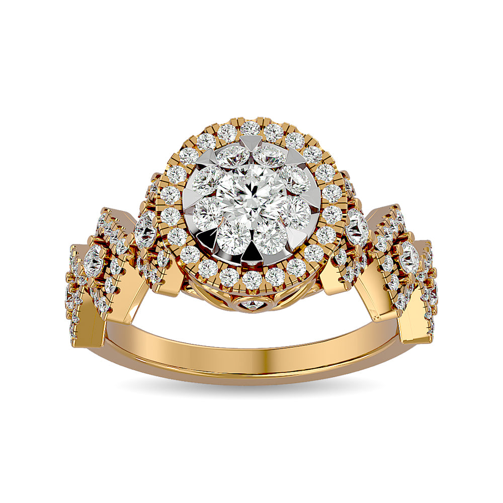 Diamond Engagement Ring 1 1/6 Ct Tw In 14K Yellow Gold