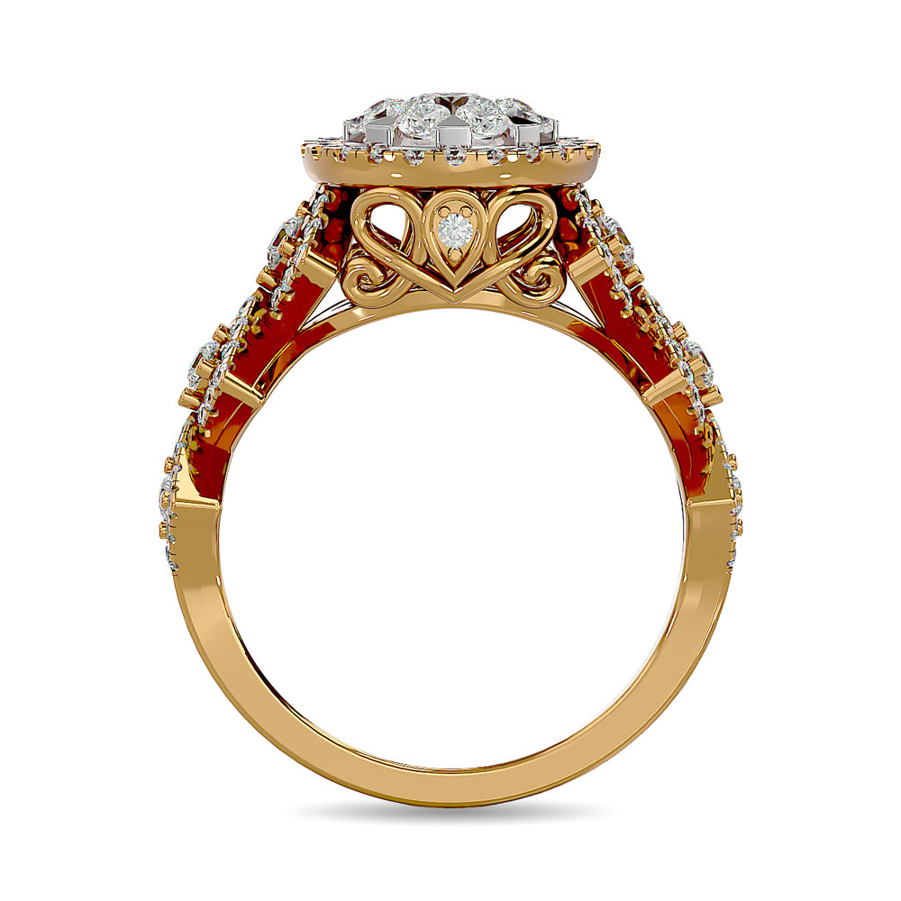 Diamond Engagement Ring 1 1/6 ct tw in 14K Yellow Gold