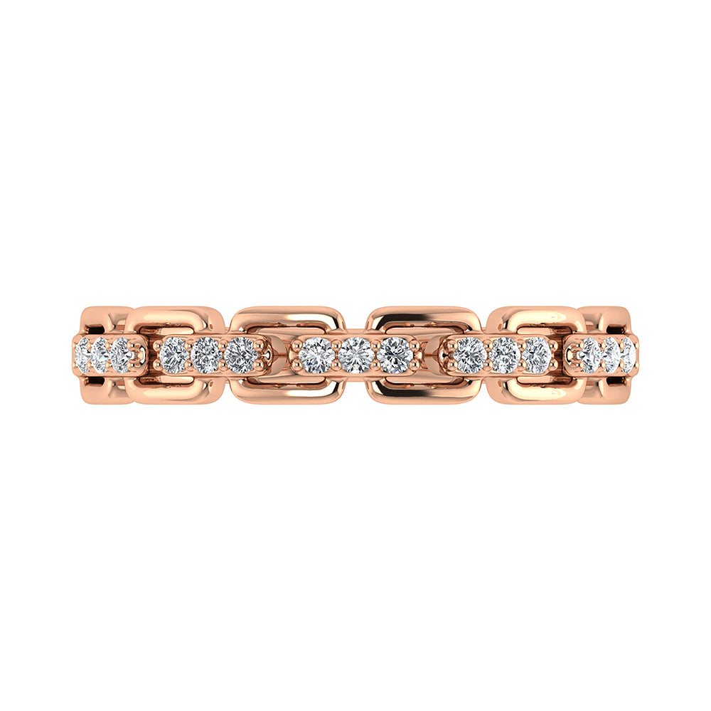 10K Rose Gold 1/10 Ct.Tw. Diamond Ladies Band