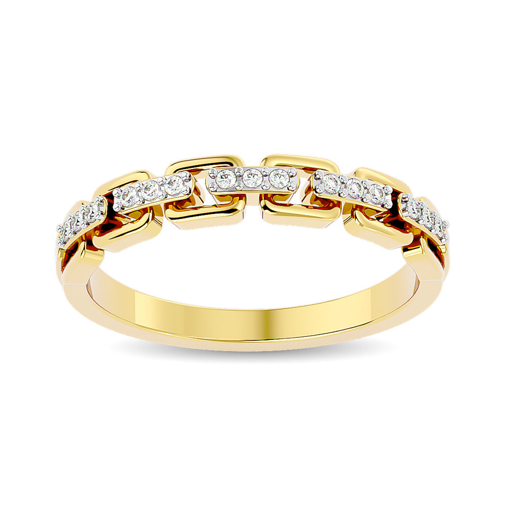 Diamond 1/10 Ct Tw Ladies Band In 10K Yellow Gold