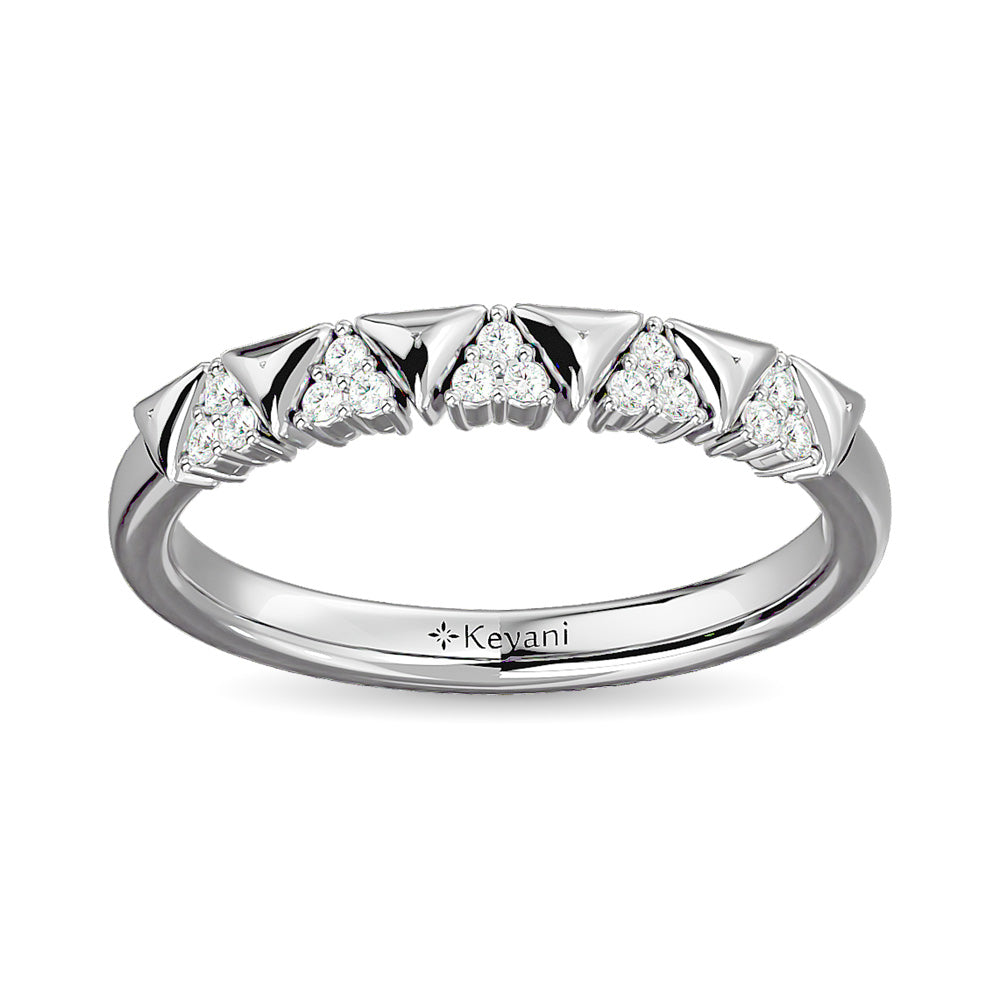Diamond Stackable Band 1/10 Ct Tw In 10K White Gold