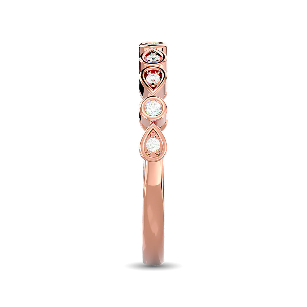 Diamond Stackable Band 1/10 Ct Tw In 10K Rose Gold