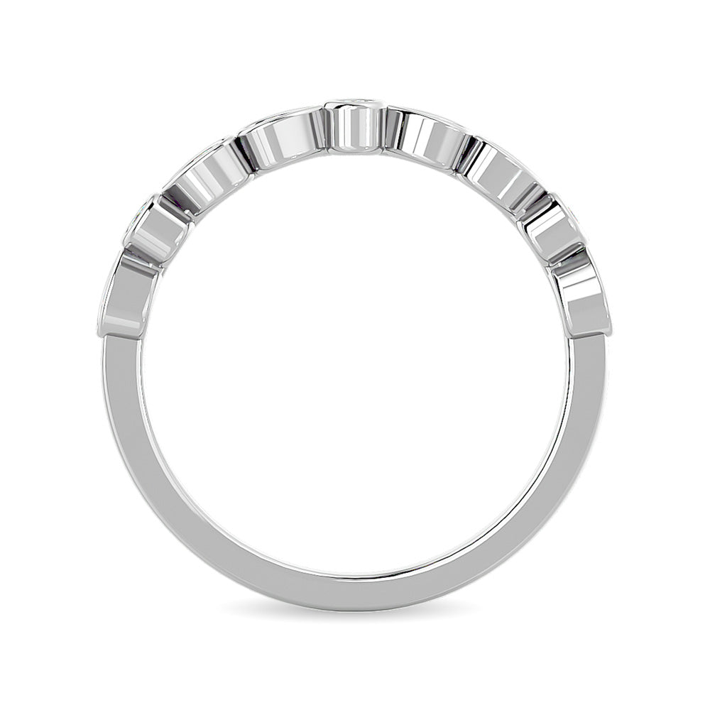 Diamond Stackable Band 1/10 Ct Tw In 10K White Gold