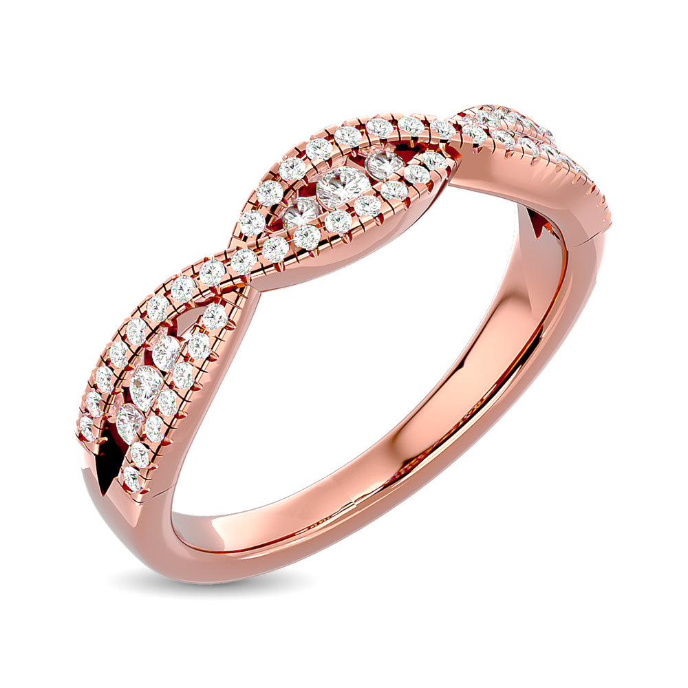 Diamond 1/3 Ct Tw Stackable Band In 14K Rose Gold