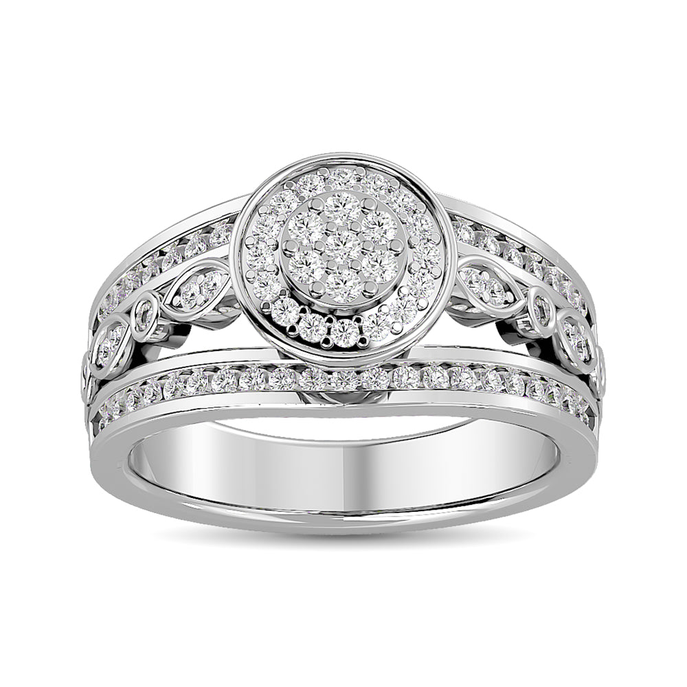 Diamond Engagement Ring 1/2 Ct Tw In 10K White Gold