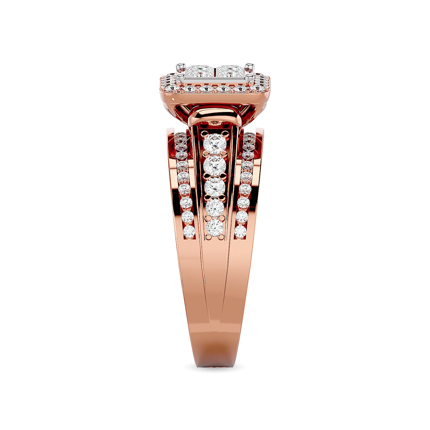 Diamond Engagement Ring 7/8 Ct Tw In 10K Rose Gold