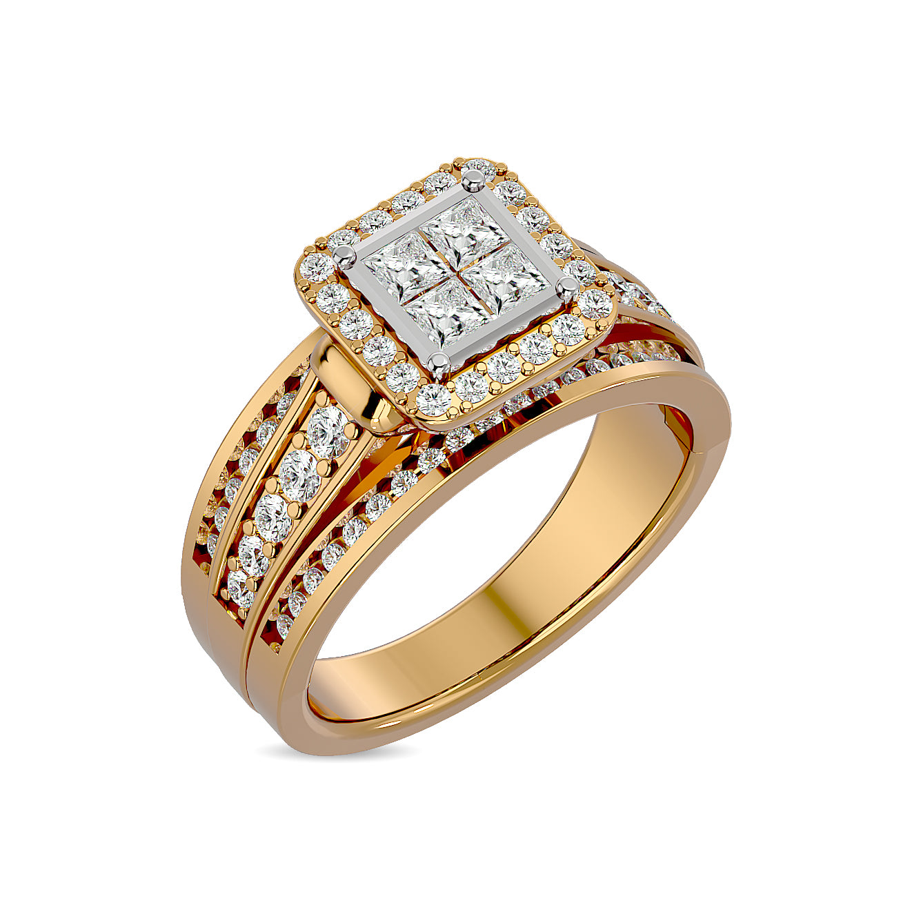 Diamond Engagement Ring 7/8 Ct Tw In 10K Yellow Gold