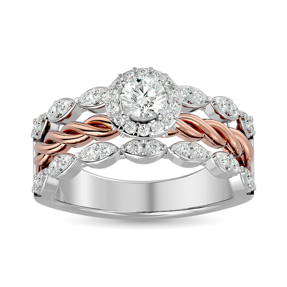 14K White Gold 1 Ct.Tw. Diamond Engagement Ring