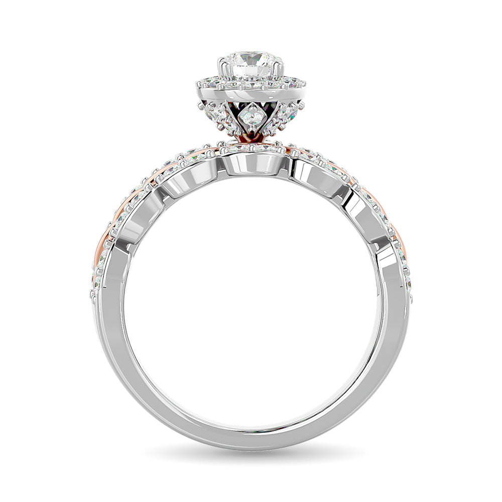 14K White Gold 1 Ct.Tw. Diamond Engagement Ring