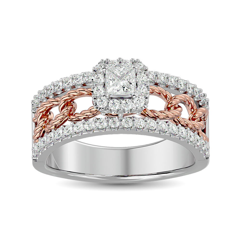 14K White Gold 3/4 Ct.Tw. Diamond Engagement Ring