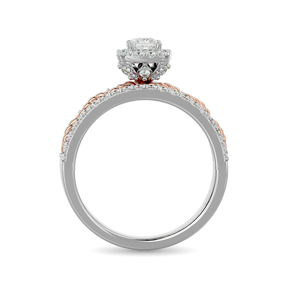 14K White Gold 3/4 Ct.Tw. Diamond Engagement Ring