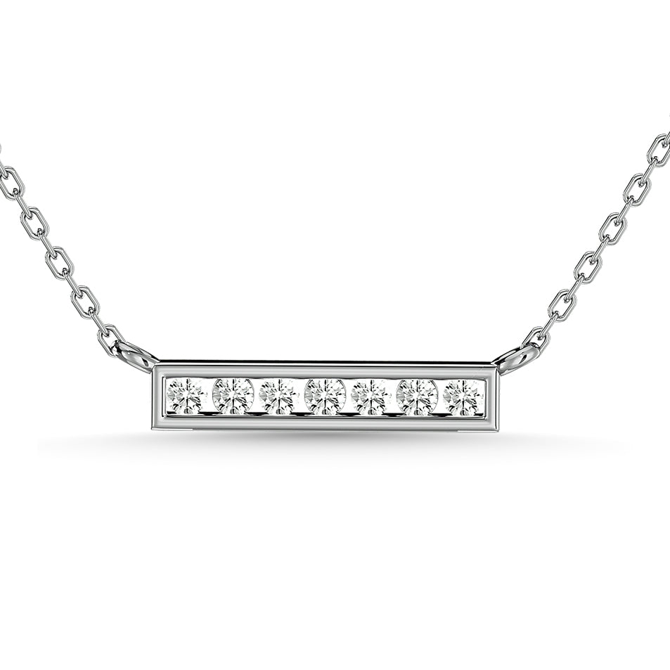 Diamond Round Cut Fashion Necklace 1/4 ct tw in 10K White Gold