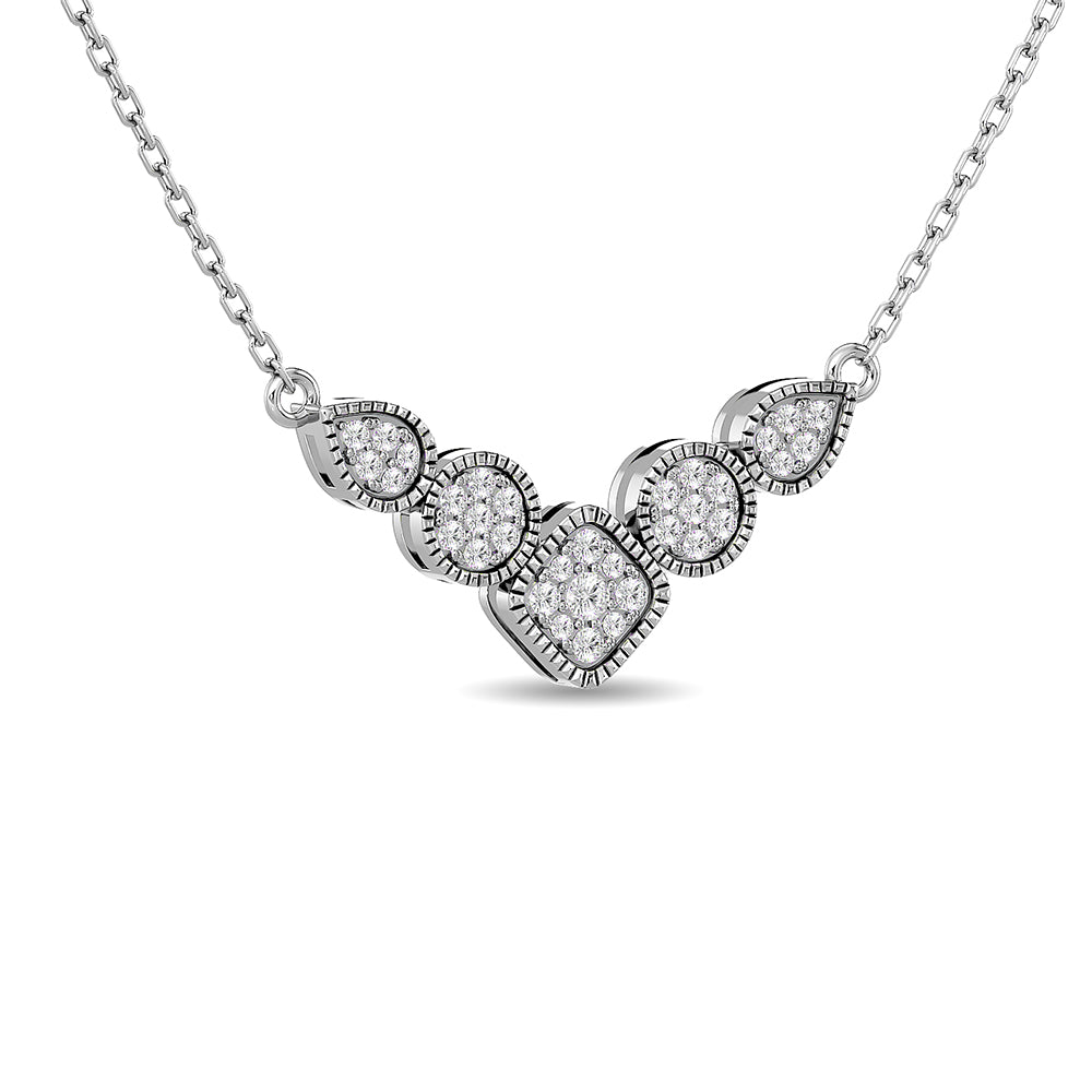 Diamond 1/4 Ct Tw Fashion Pendant In 10K White Gold