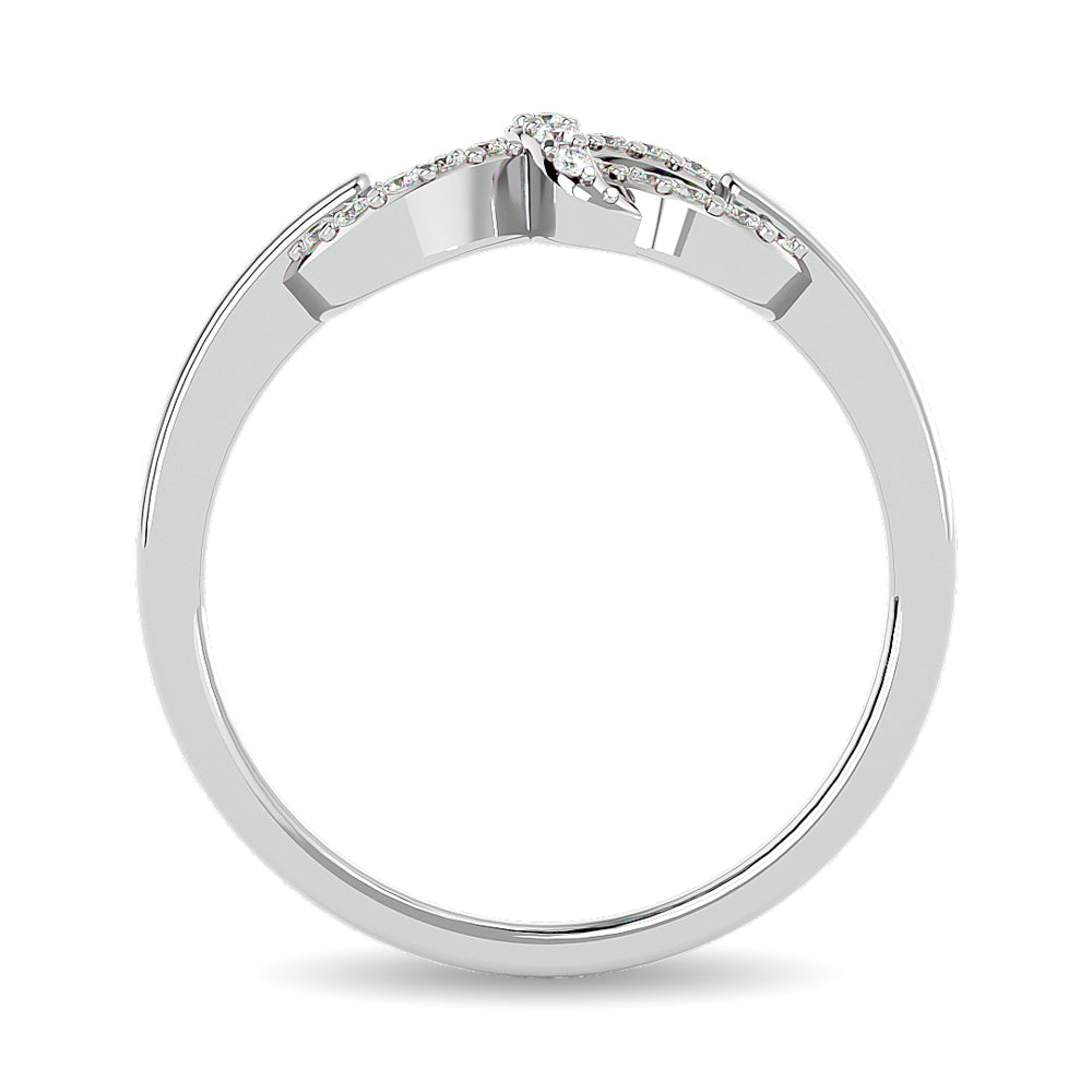 Diamond Infinity Ring 1/6 ct tw in 10K White Gold