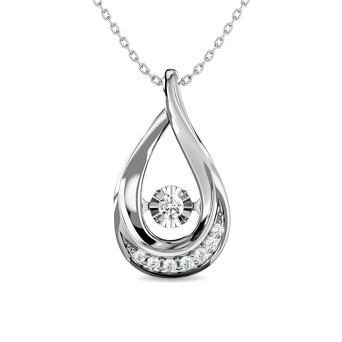 Diamond 1/10 ct tw Fashion Pendant in 10K White Gold