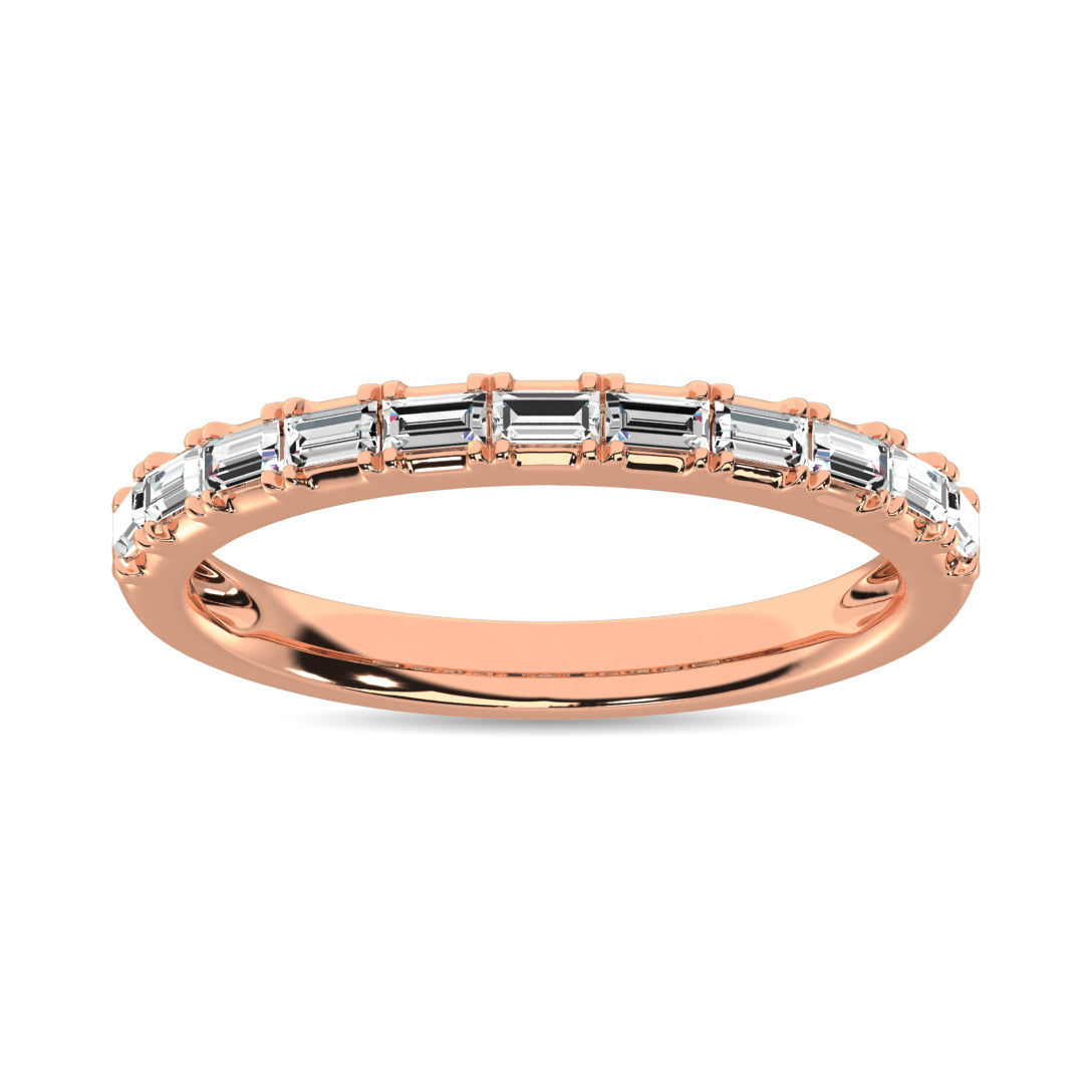 Diamond Anniversary Ring 1/50 Ct Tw In 14K Rose Gold