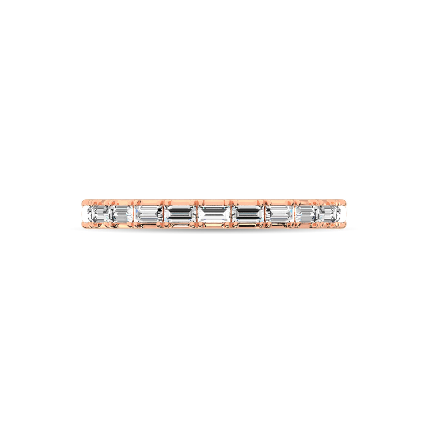 Diamond Anniversary Ring 1/50 Ct Tw In 14K Rose Gold
