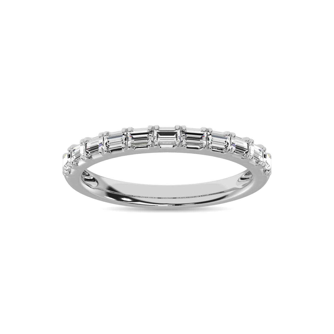 Diamond Anniversary Ring 1/50 Ct Tw In 14K White Gold
