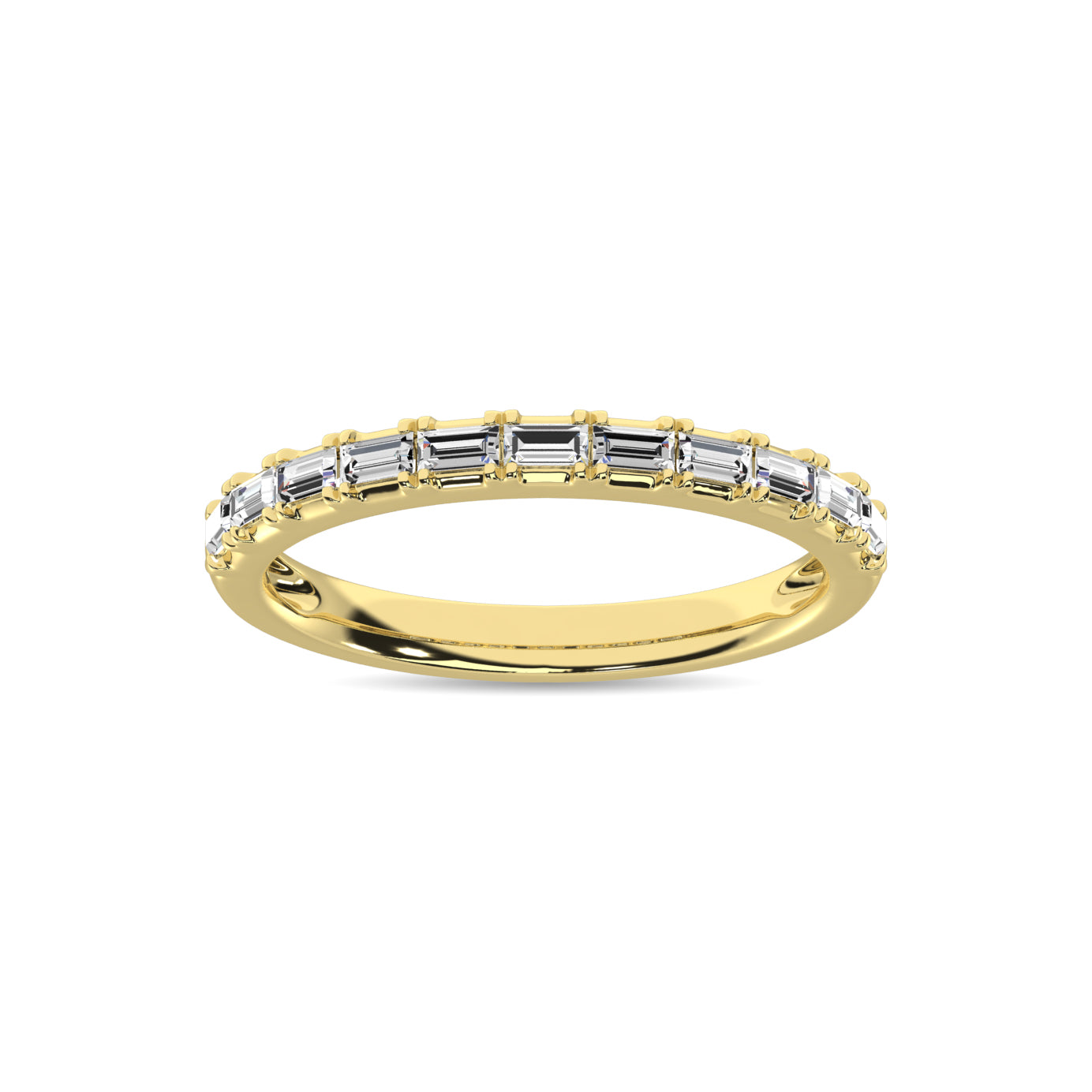 Diamond Anniversary Ring 1/50 Ct Tw In 14K Yellow Gold