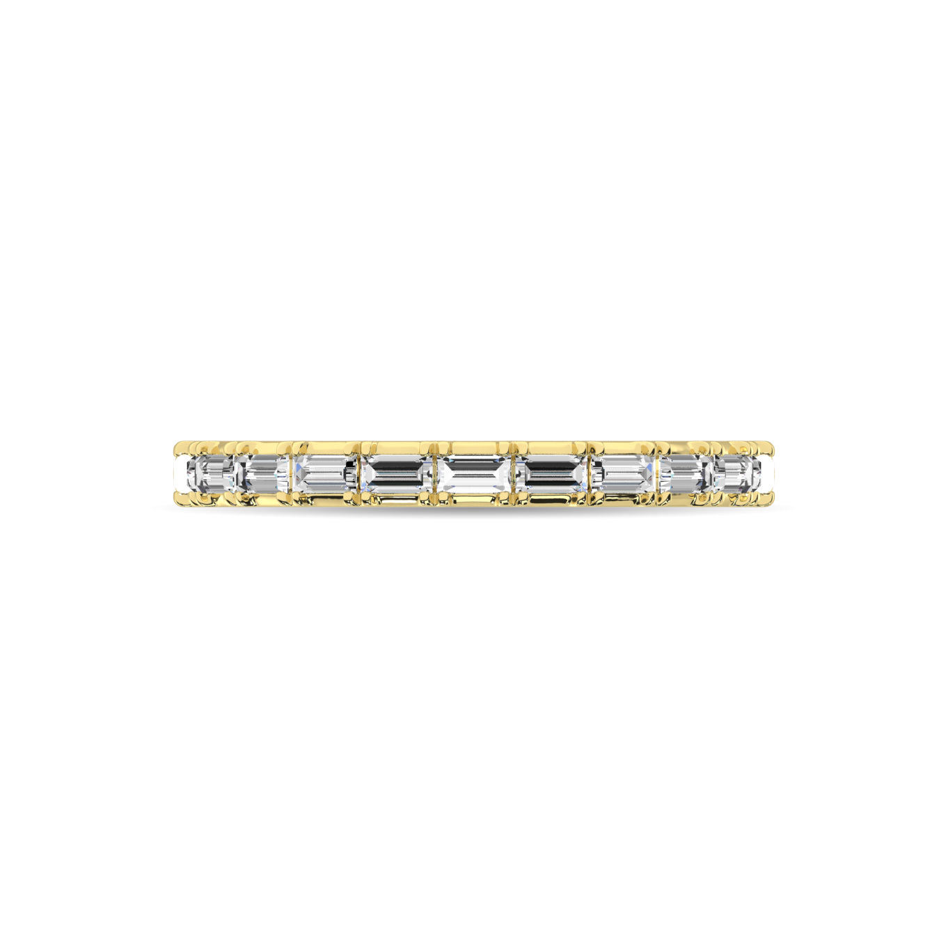 Diamond Anniversary Ring 1/50 Ct Tw In 14K Yellow Gold