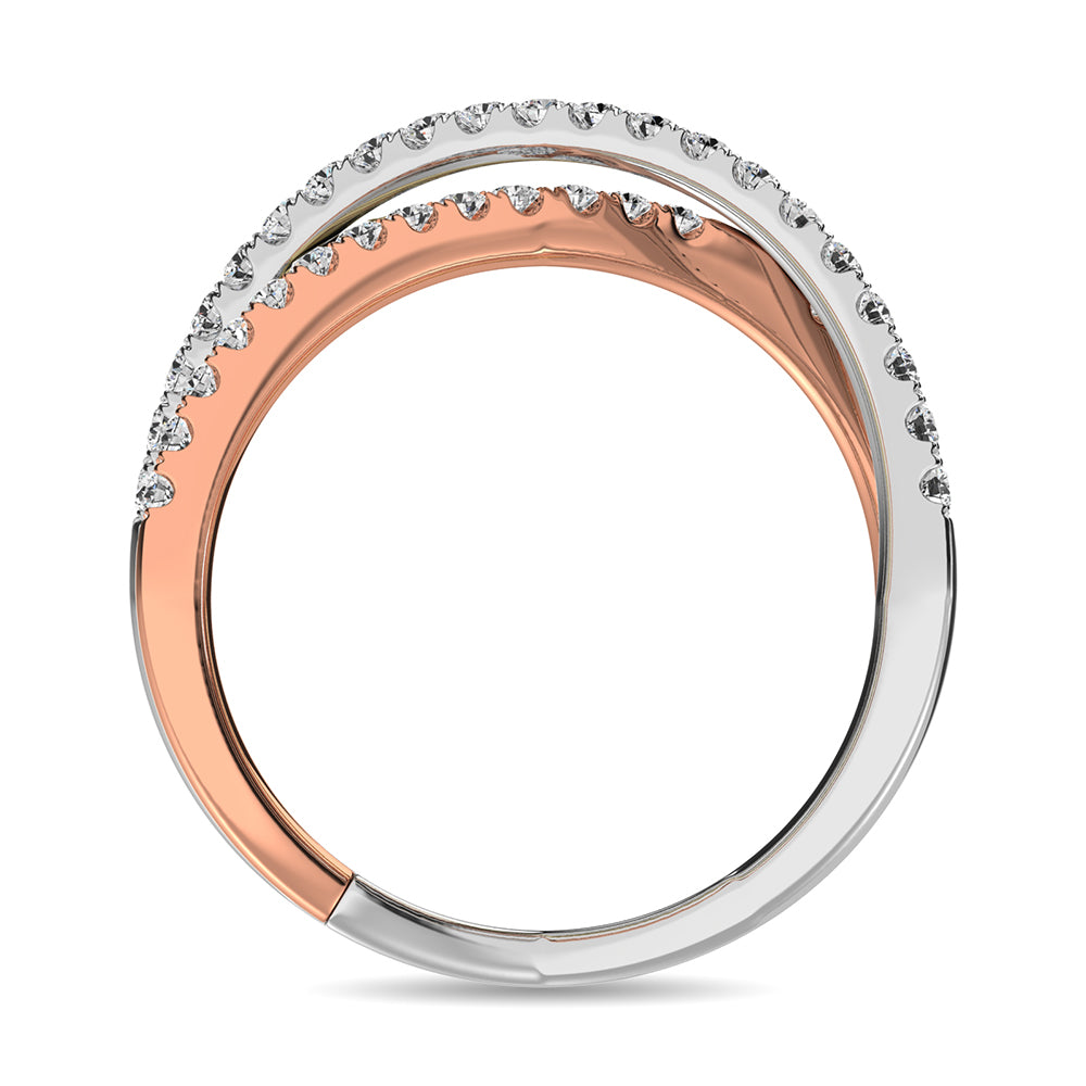 Diamond 1 Ct Tw Fashion Ring In 14K Three Tone Gold