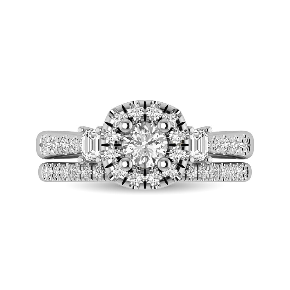 14Kt White Gold 1Ct.Tw. Diamond Keyani Bridal Ring