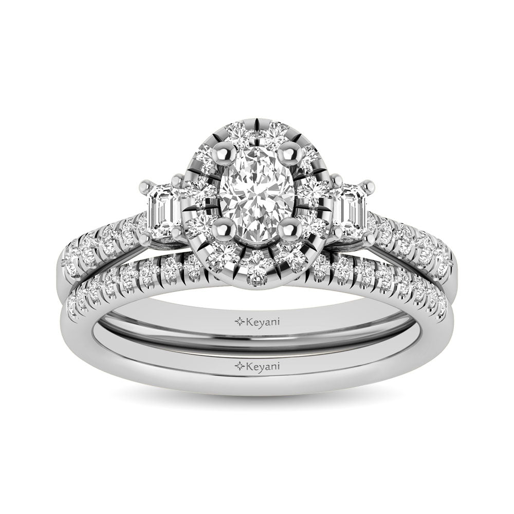 14Kt White Gold 1Ct.Tw. Diamond Keyani Bridal Ring