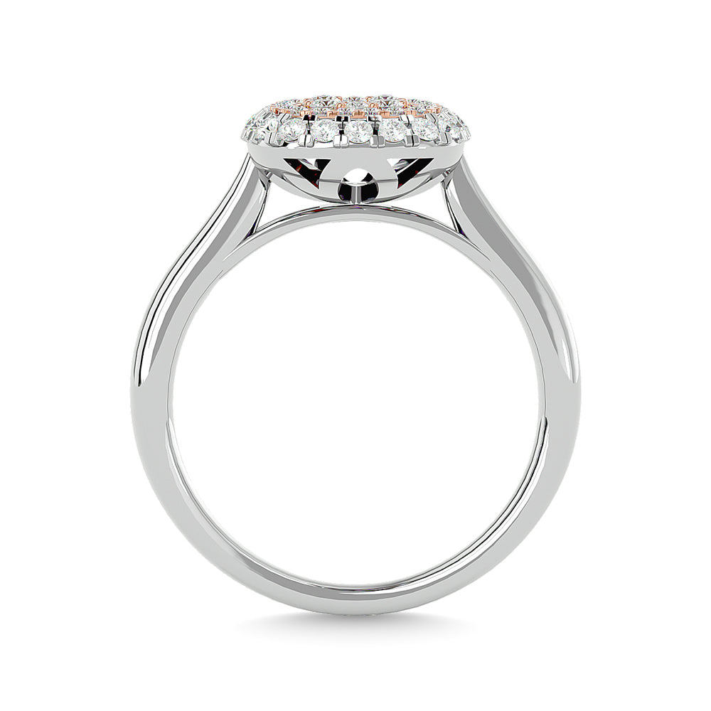 Diamond 1/2 Ct.Tw. Cluster Ring in 14K Two Tone Gold