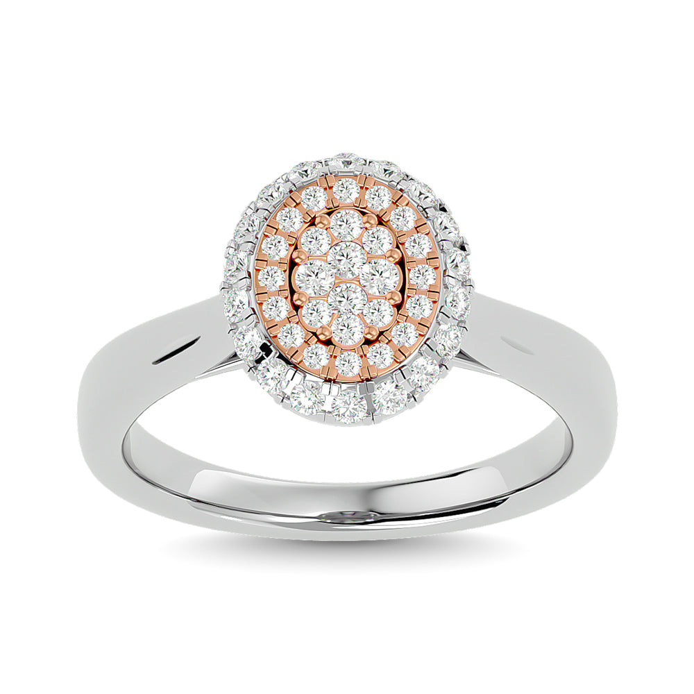 Diamond 1/2 Ct.Tw. Cluster Ring in 14K Two Tone Gold
