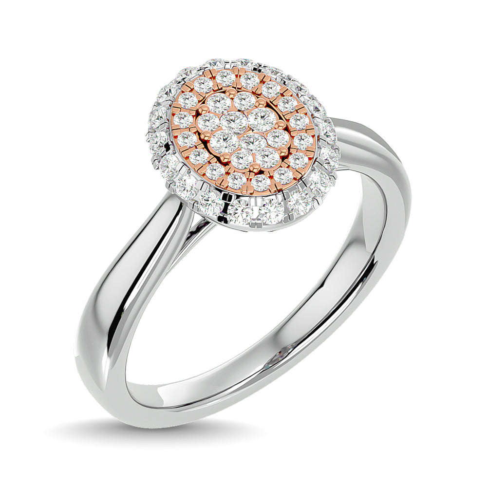 Diamond 1/2 Ct.Tw. Cluster Ring in 14K Two Tone Gold