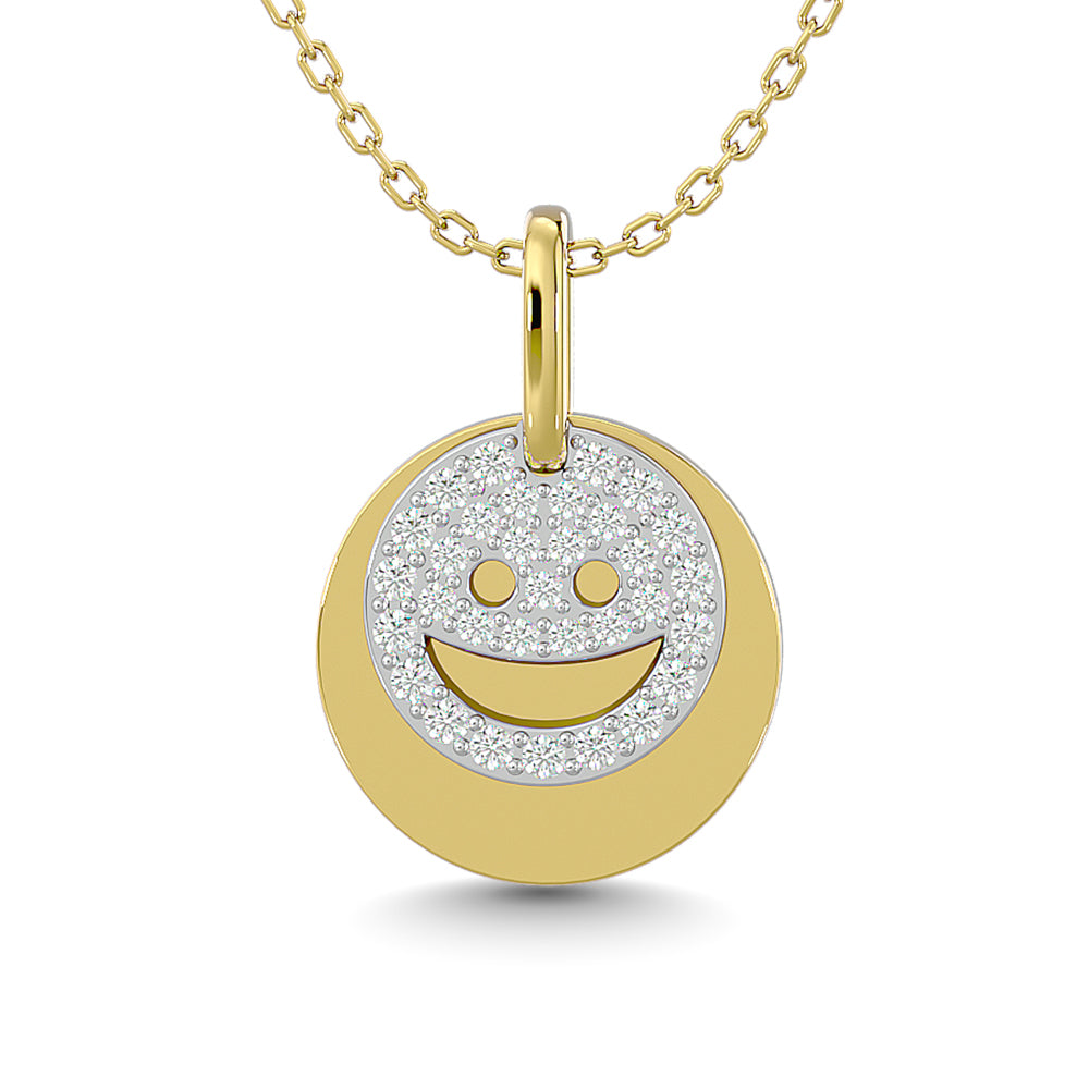 Diamond 1/6 Ct.Tw. Fashion Pendant In 10K Yellow Gold