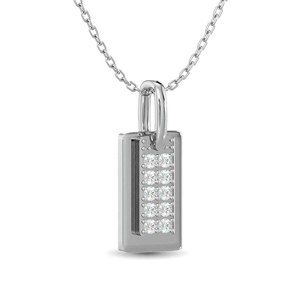 10Kt White Gold 1/10Ct Tw Diamond Pendant