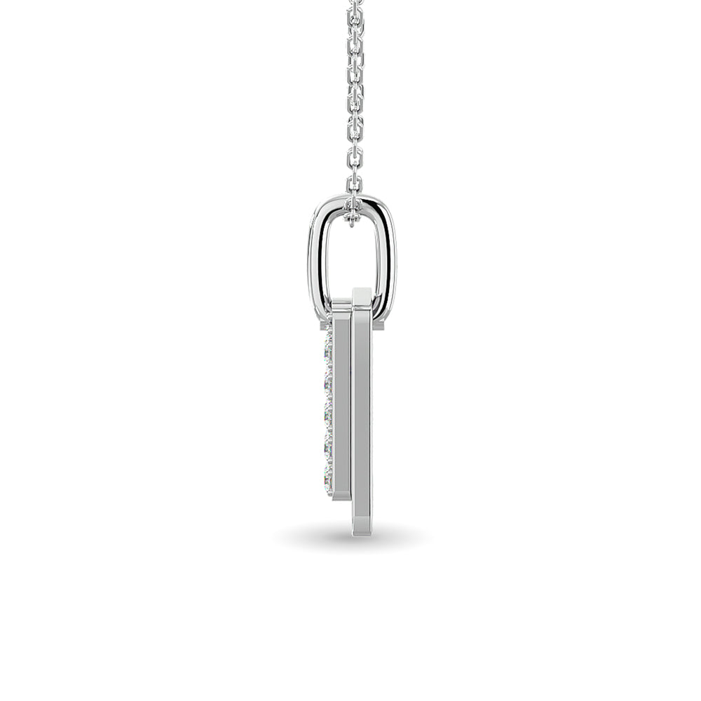 10Kt White Gold 1/10Ct Tw Diamond Pendant