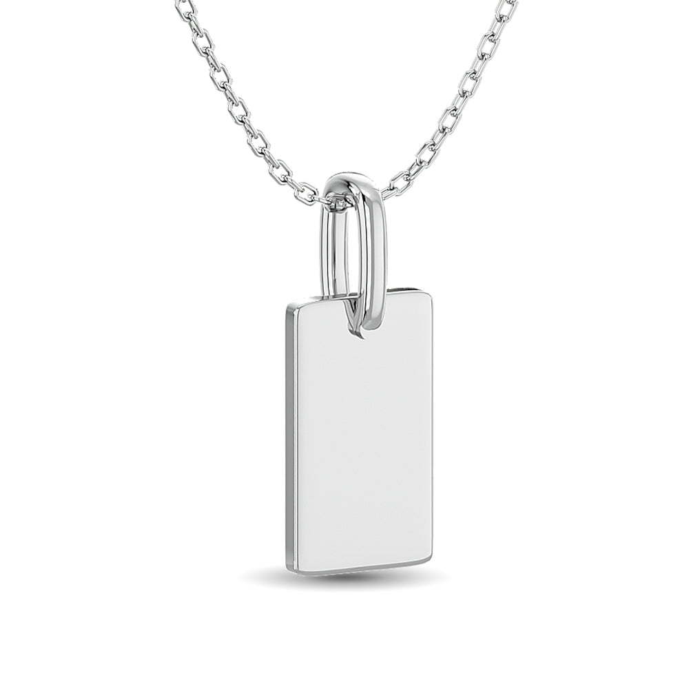 10Kt White Gold 1/10Ct Tw Diamond Pendant
