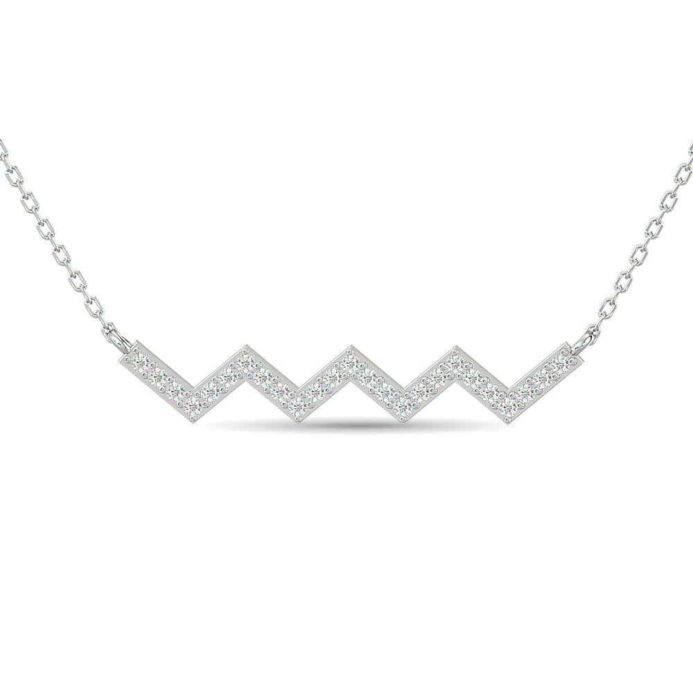 Diamond 1/10 Ct.Tw. Fashion Necklace In 10K White Gold
