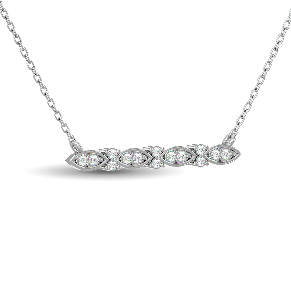 10KT WHITE GOLD 1/8CT TW DIAMOND NECKPIECE