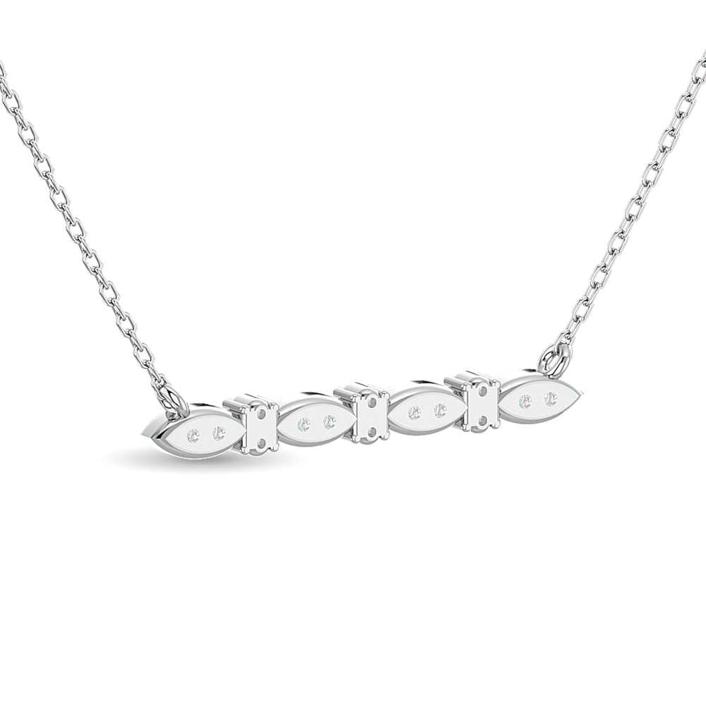 10KT WHITE GOLD 1/8CT TW DIAMOND NECKPIECE