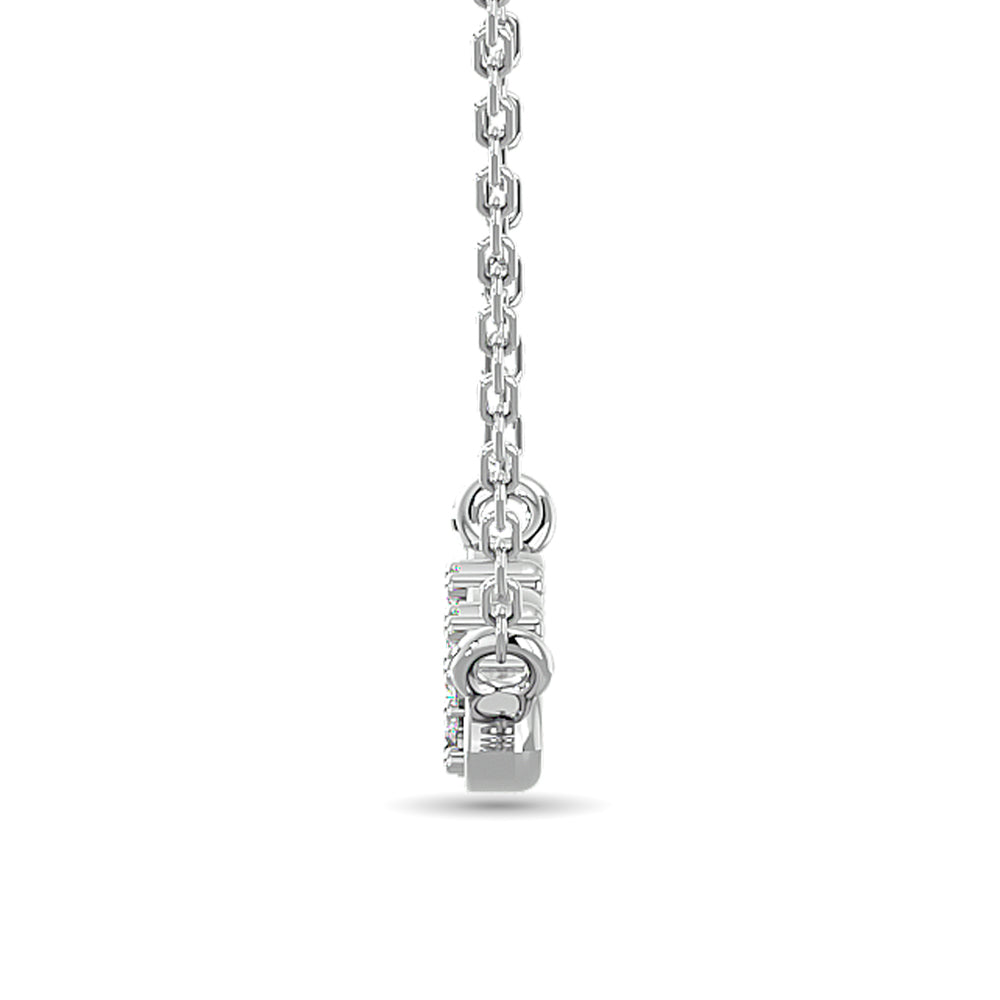 10Kt White Gold 1/8Ct Tw Diamond Neckpiece