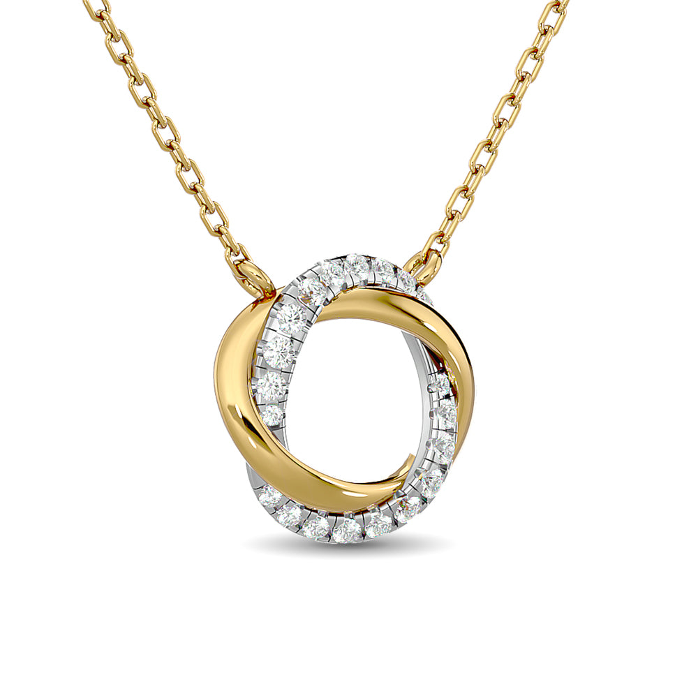 10Kt White Gold 1/5Ct Tw Diamond Neckpiece