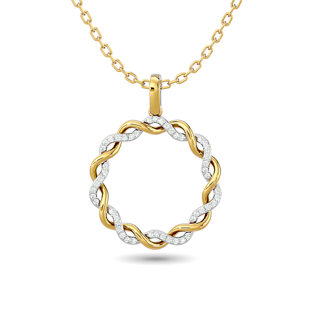 Diamond Fashion Pendant 1/6 Ct Tw In 10K Yellow Gold