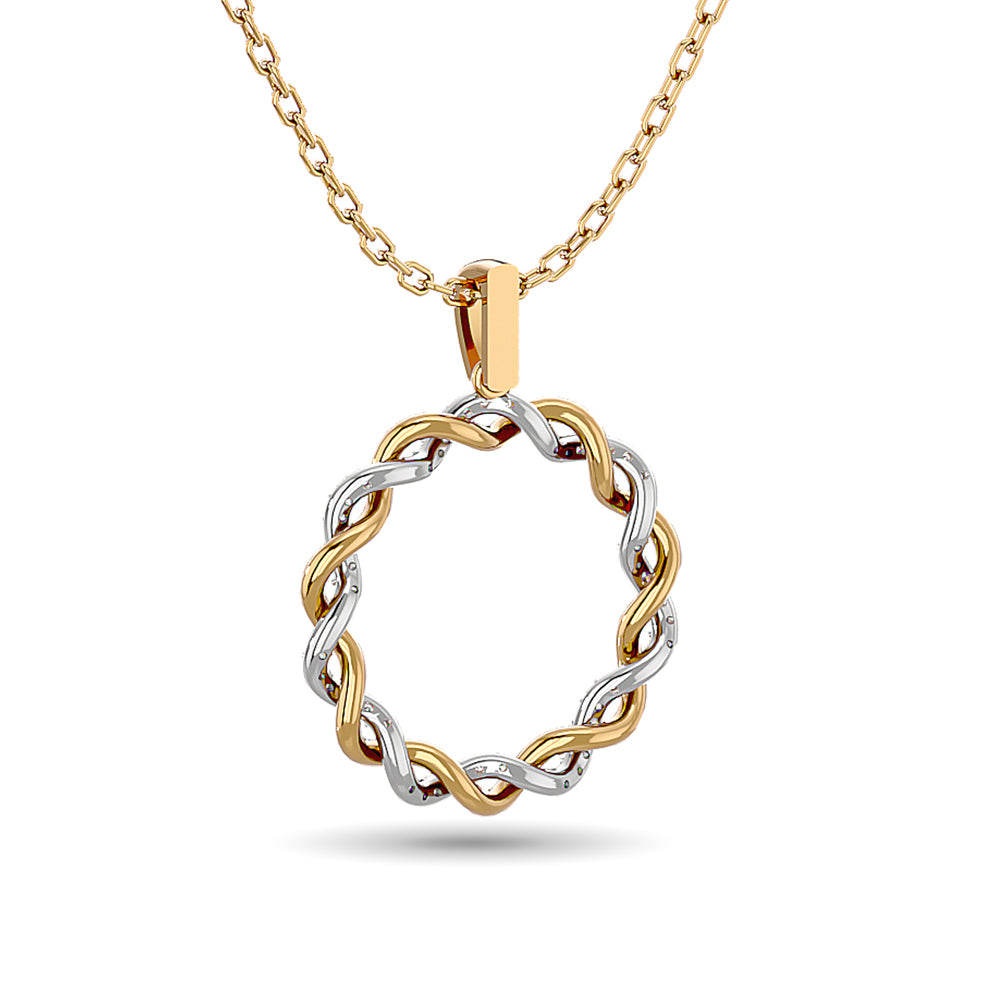 Diamond Fashion Pendant 1/6 Ct Tw In 10K Yellow Gold