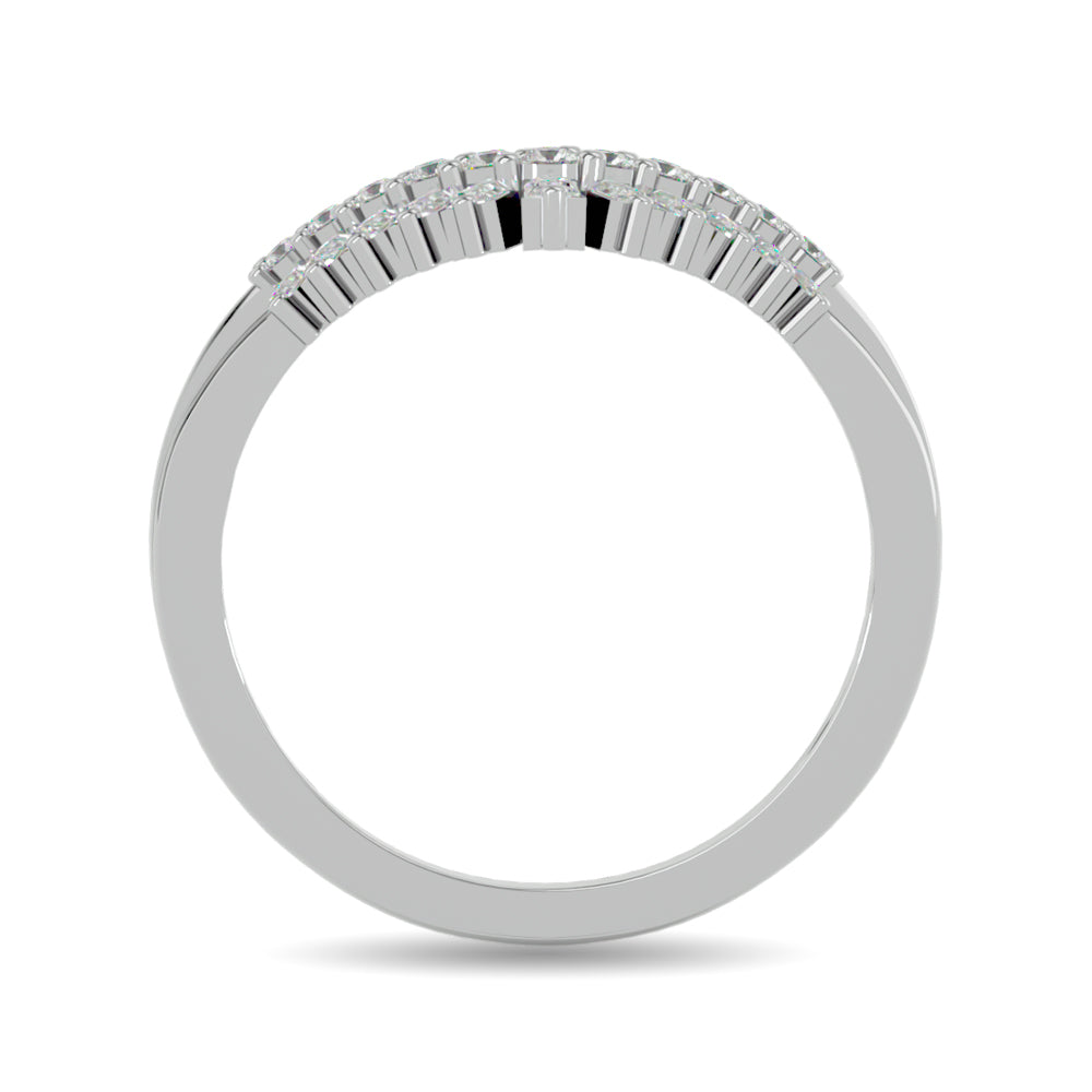 Diamond 1/3 Ct Tw Chevron Band In 10K White Gold