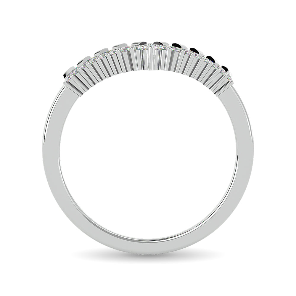 Diamond Chevron Band 1/5 Ct Tw In 14K White Gold