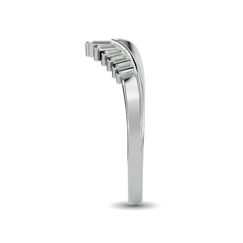 Diamond Chevron Band 1/5 ct tw in 14K White Gold